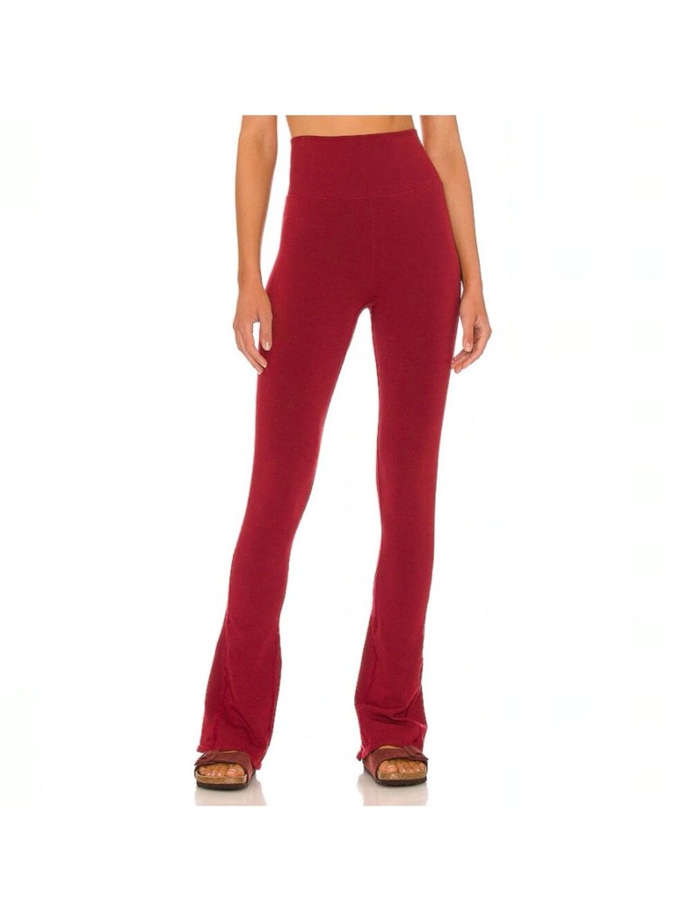 Free People Rich Soul Flare Yoga Pant Large Red